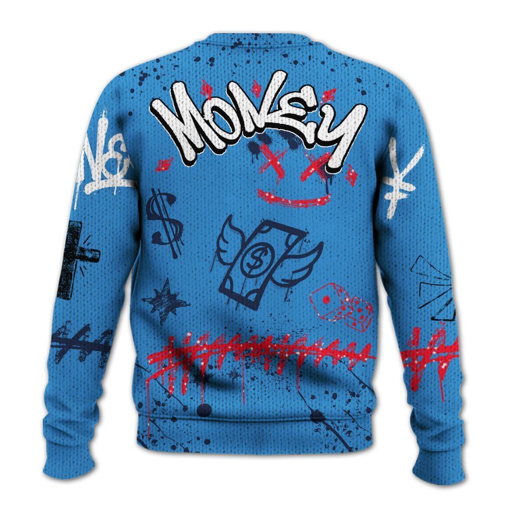 Sweater To Match Retro Blueberry 6s - Everybody Paid In Full Crayon Graphic