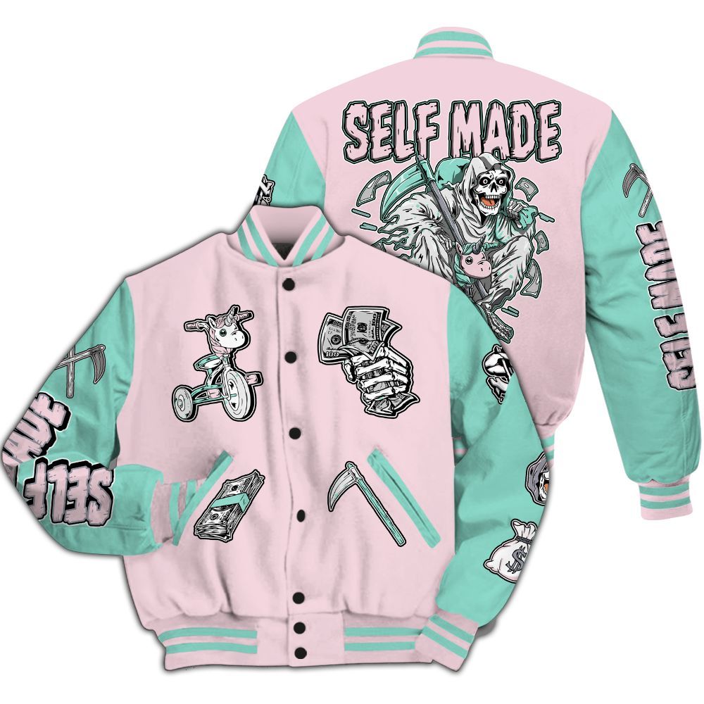 Varsity Jacket To Match Retro Easter 5s - Self Make Skeleton All Over Print