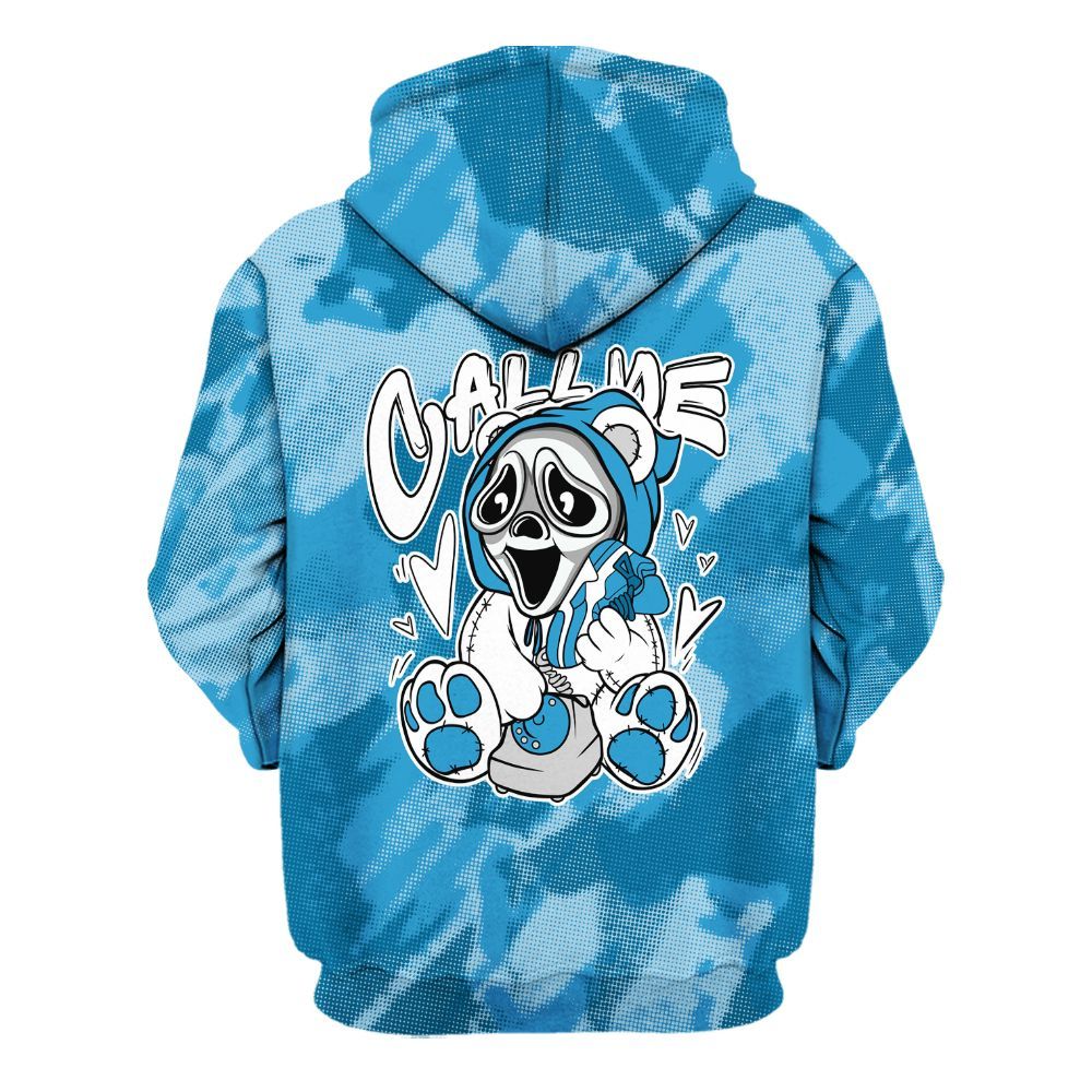 Hoodie To Match Powder Blue 9s - Call Me Bear Abstract Halftone All Over Print