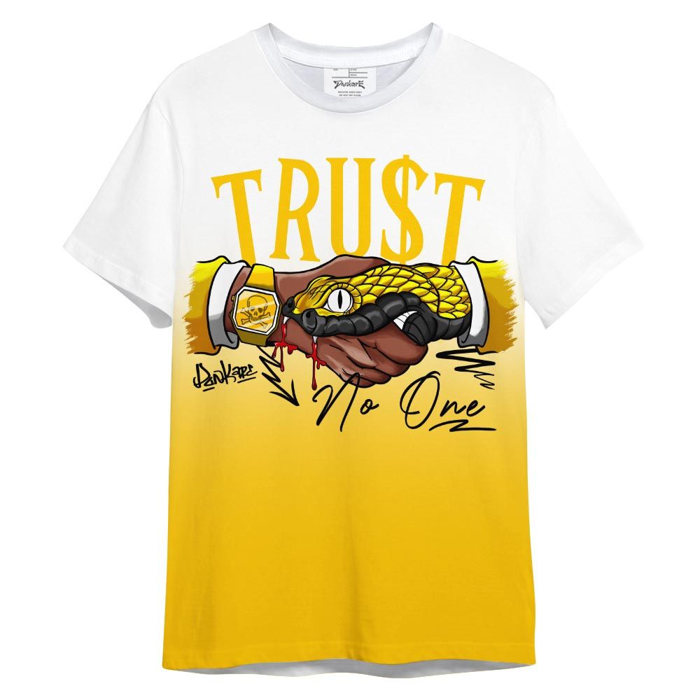Dunkare Shirt Streetwear Snake Trust No One Drip, Vivid Sulfur 4s T-Shirt, To Match Sneaker Vivid Sulfur 4s Graphic Tee NCT
