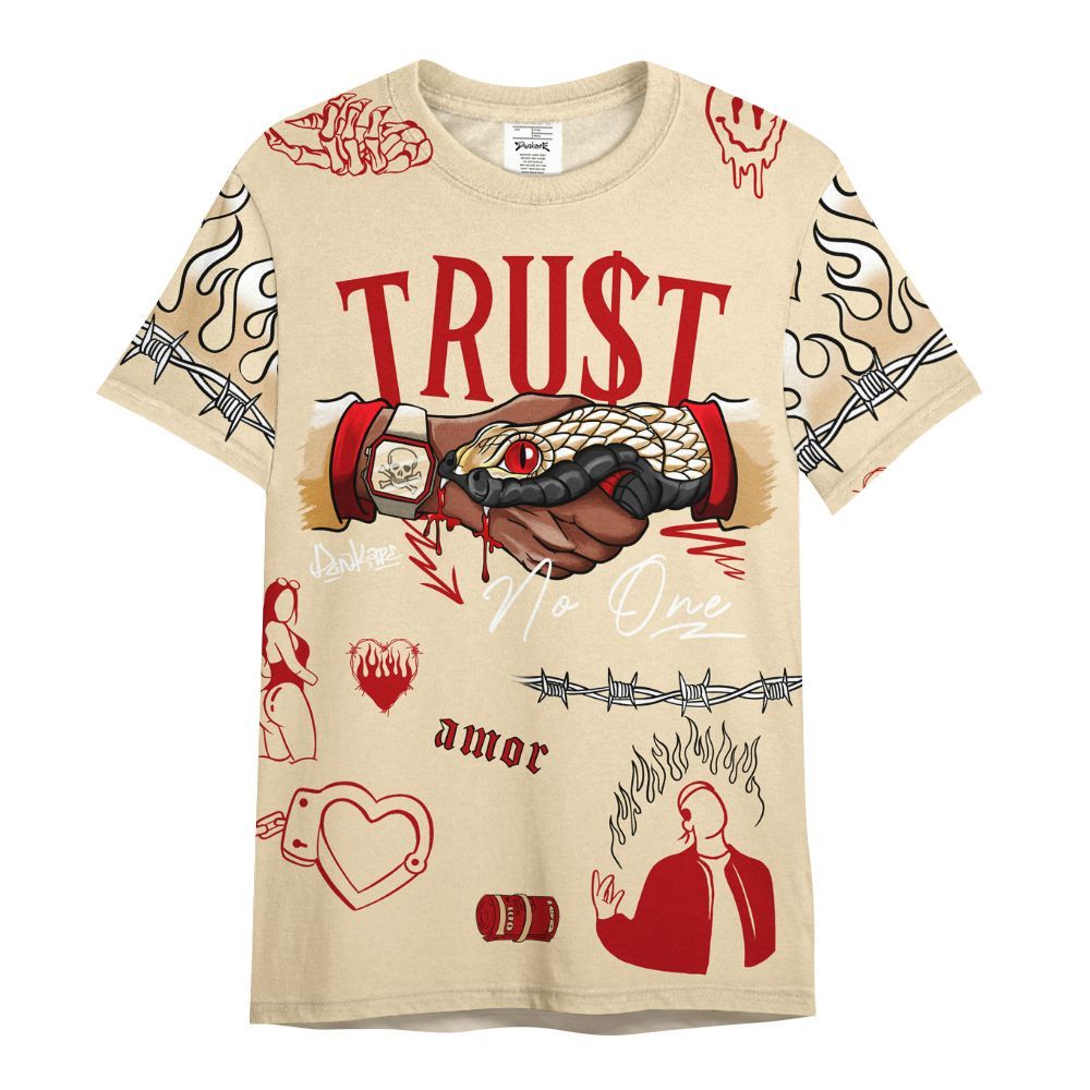Shirt To Match Dunk Low Strawberry Waffle Varsity Jacket, Snake Trust No One All Over Print