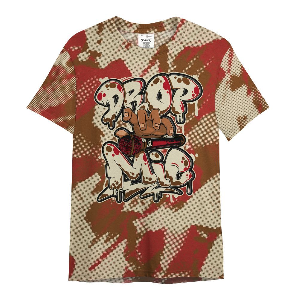 Shirt To Match Archaeo Brown 5s - Drop Mic Abstract All Over Print