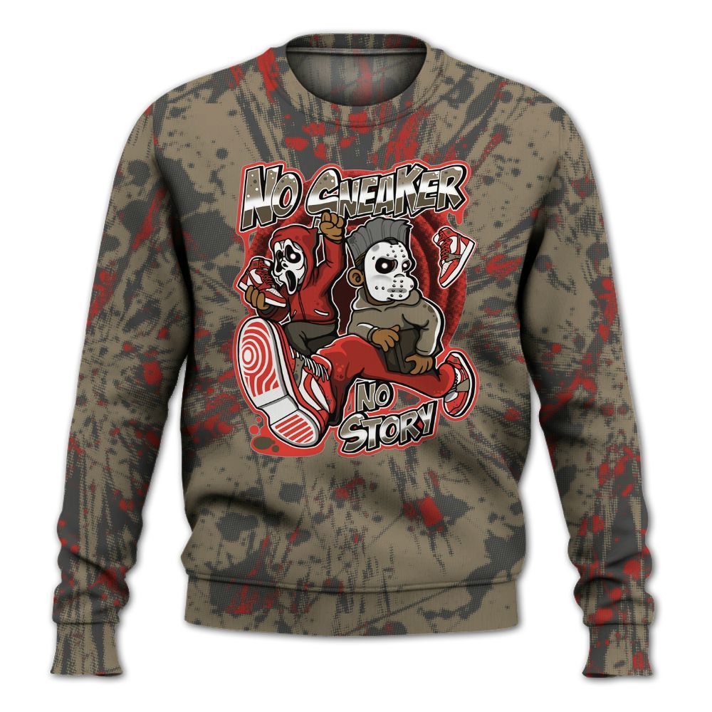 Sweatshirt To Match Olive 9s - Sneakers Make Story Graphic Luxury All Over Print