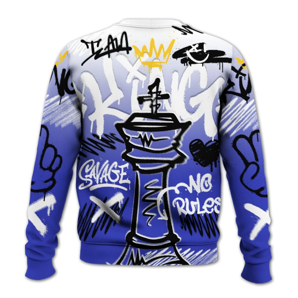 Sweatshirt To Match Retro Black Concord 12s - Street King Chess Streetwear All Over Print
