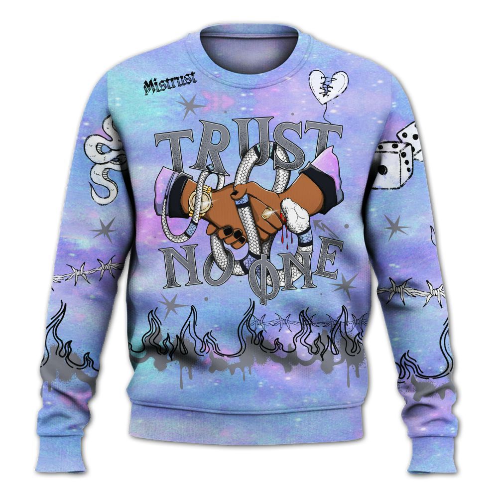 Sweatshirt To Match Zen Master 4s - Trust No One Snake-Bite Doodle Crayon All Over Print