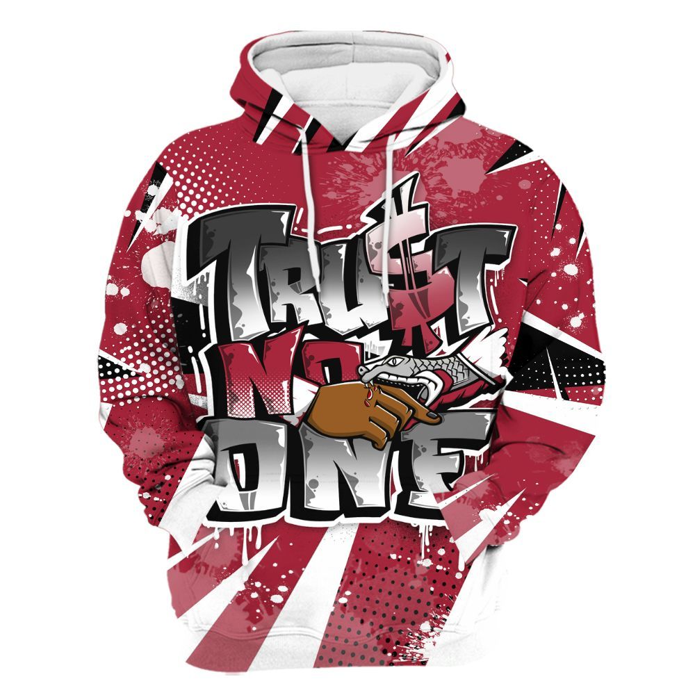 Hoodie To Match High OG Chicago Shadow 1s - Poly Trust No One Dripping All Over Print