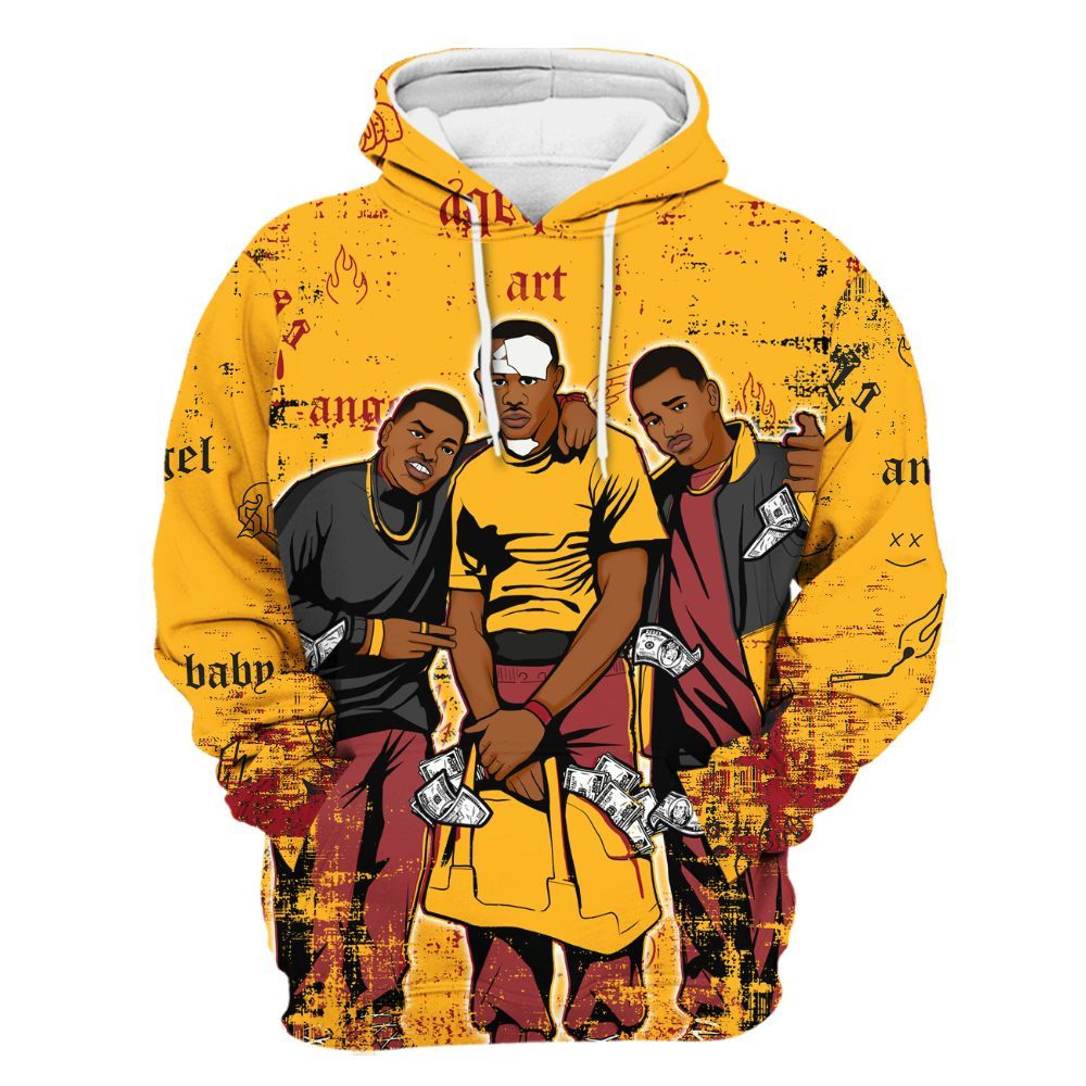 Hoodie To Match White Taxi 12s Shirt, Paid In Full Money All Over Print