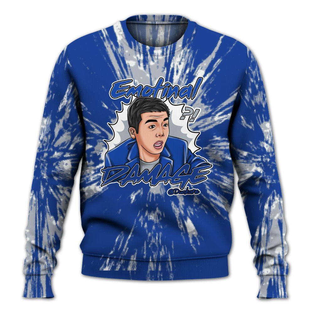 Sweatshirt To Match Air Foamposite One Royal - Damaged Meme Shirt Unisex Outfit All Over Print