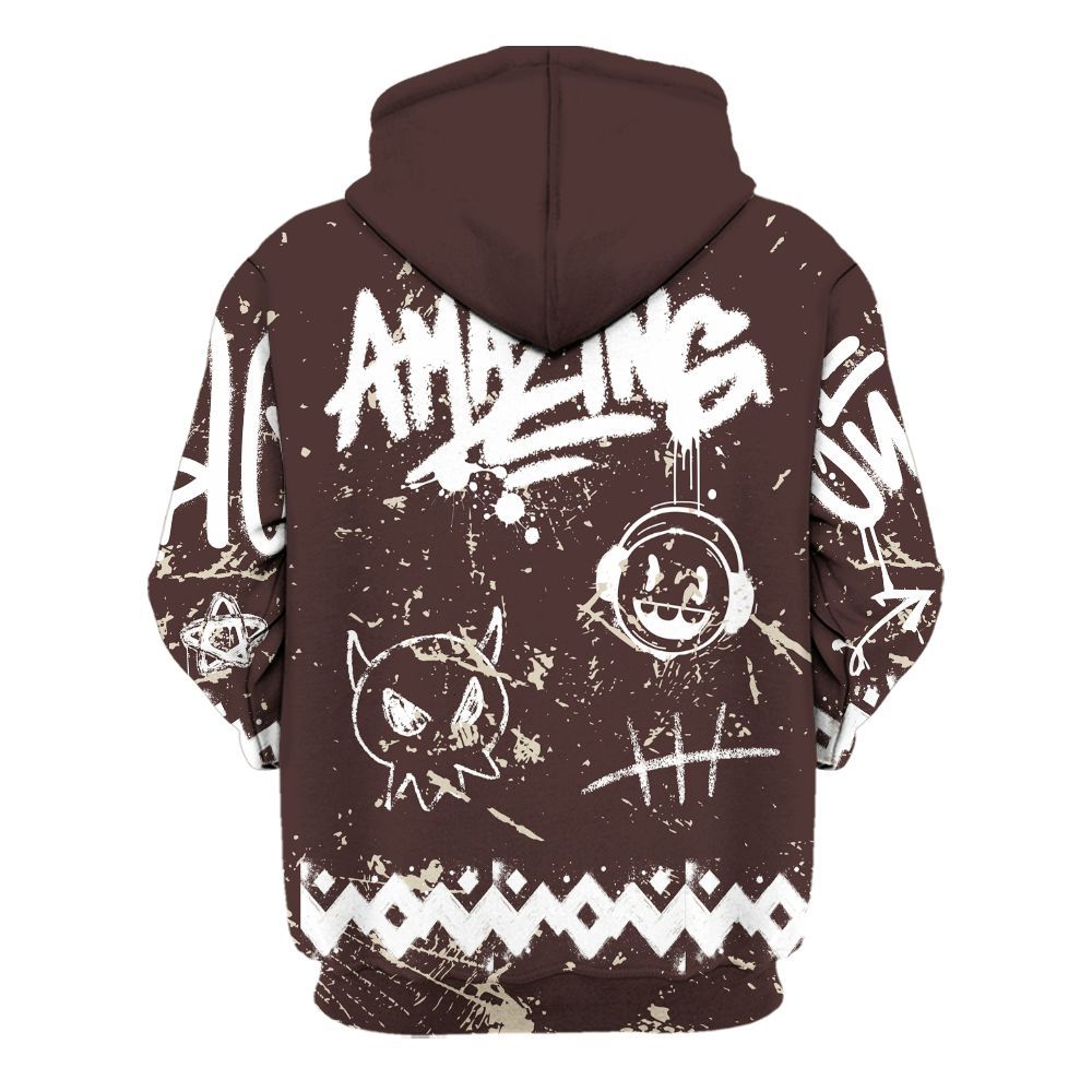 Hoodie To Match Burgundy Crush 3s - Friday Sneaker Crayon All Over Print