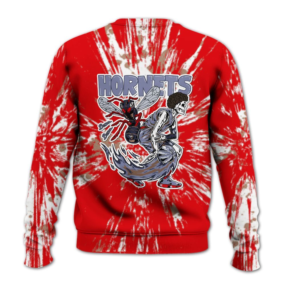 Sweatshirt To Match Low OG Howard Bison 1s - Hornets Skeleton Luxury All Over Print