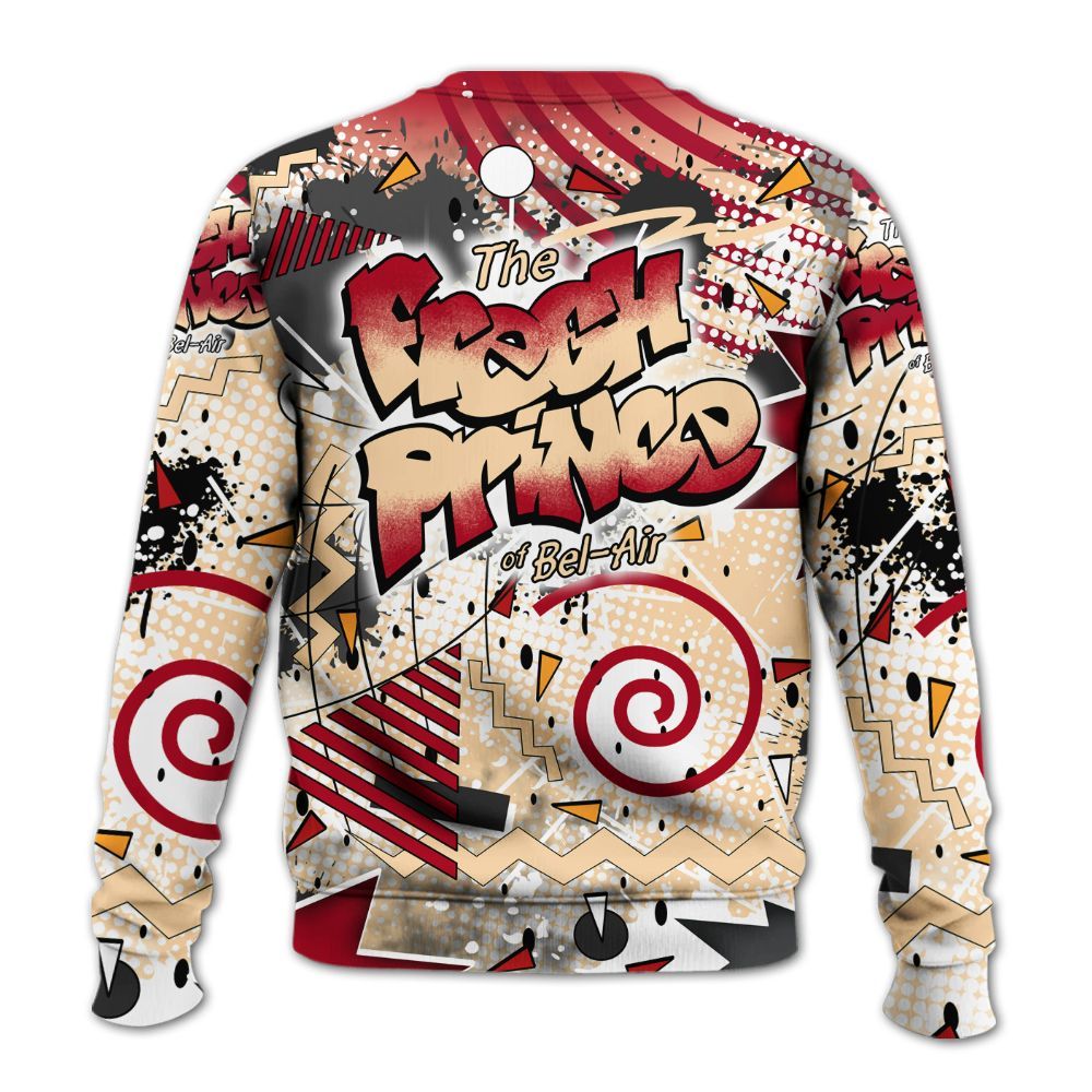 Sweatshirt To Match Retro Pizza GS 4s - Fresh Sneaker 90s All Over Print