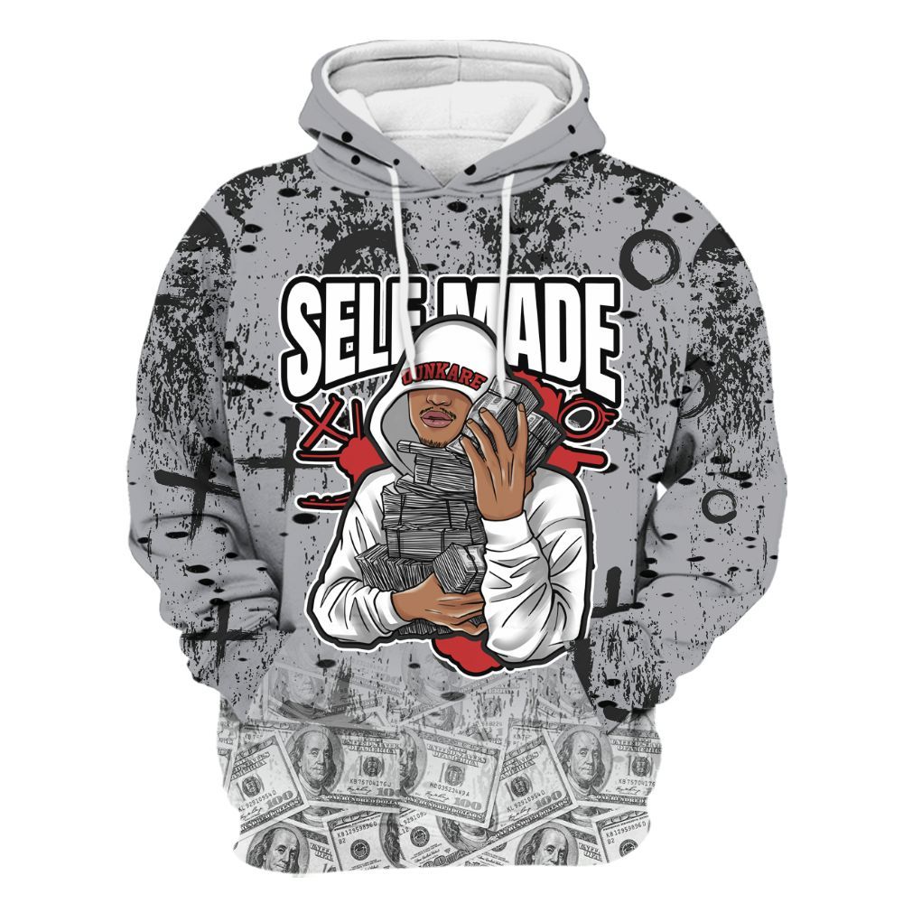 Hoodie To Match White Cement 4s - Selfmade Unique Grunge All Over Print