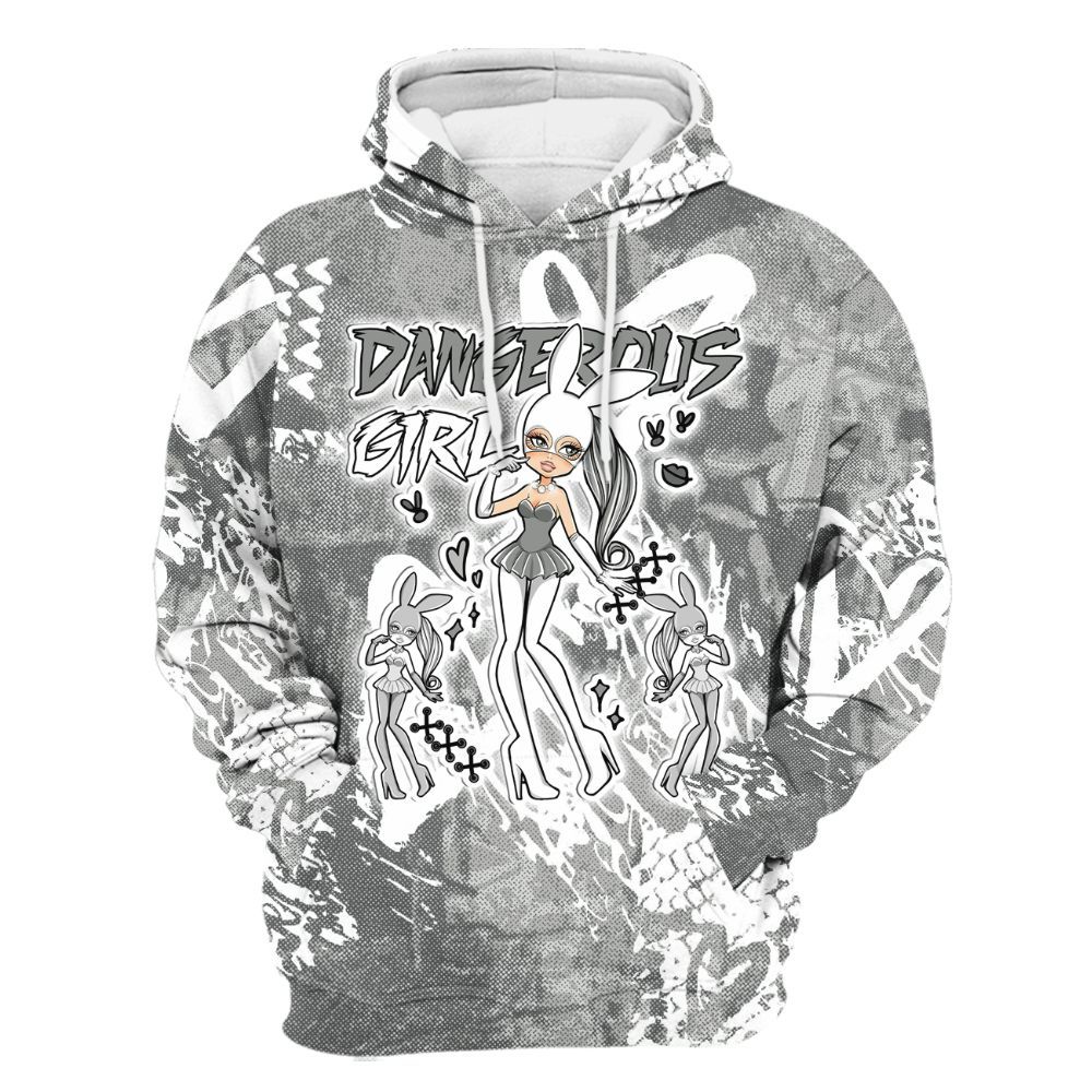 Hoodie To Match Paris Olympics 4s - Dangerous.Girl Heart Grunge All Over Print