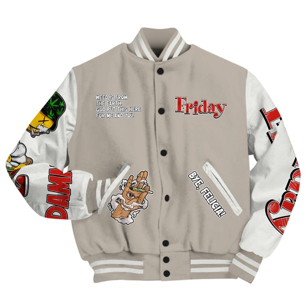 Varsity Jacket To Match Low OG Phantom 1s Shirt, Friday Sneaker Stress Style All Over Print