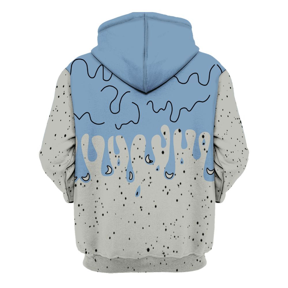 Hoodie To Match University Blue 4s - Snake Trust No One Drip All Over Print