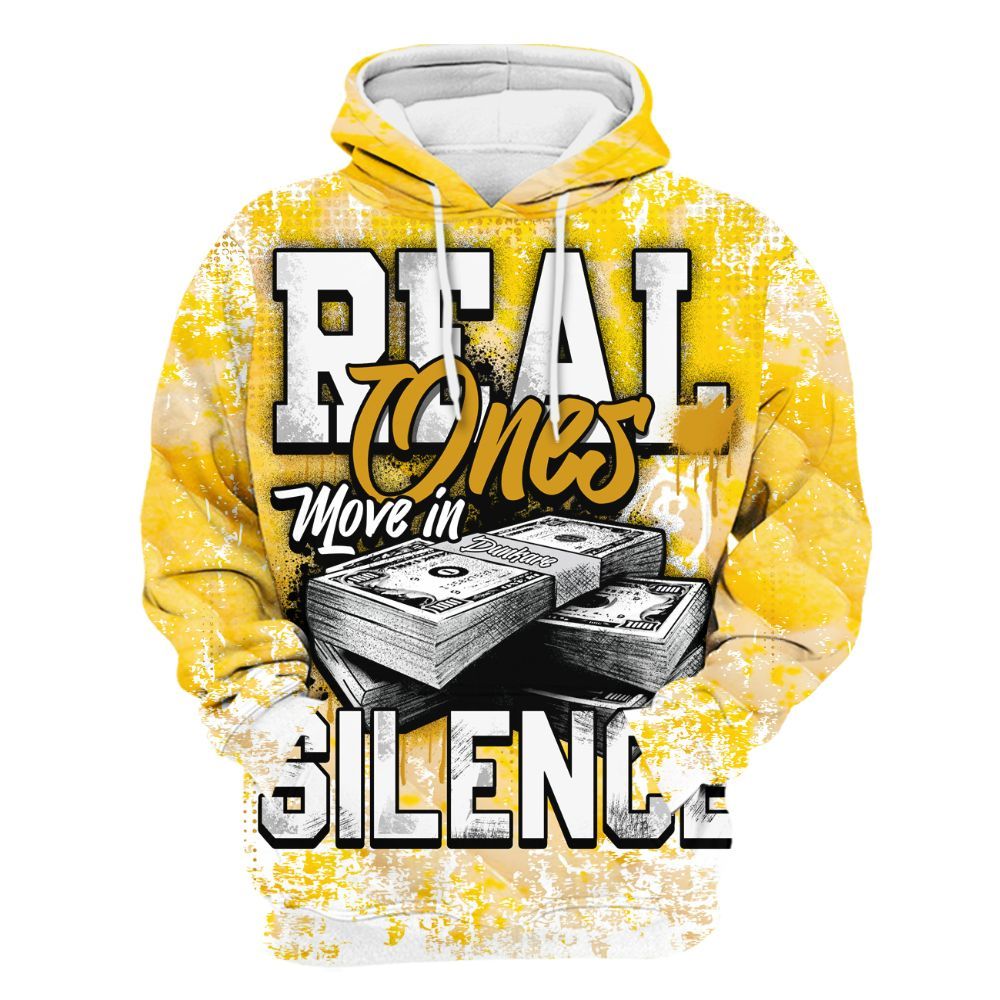 Hoodie To Match Low Yellow Python 11s - Move In Silence Money Street Retro All Over Print