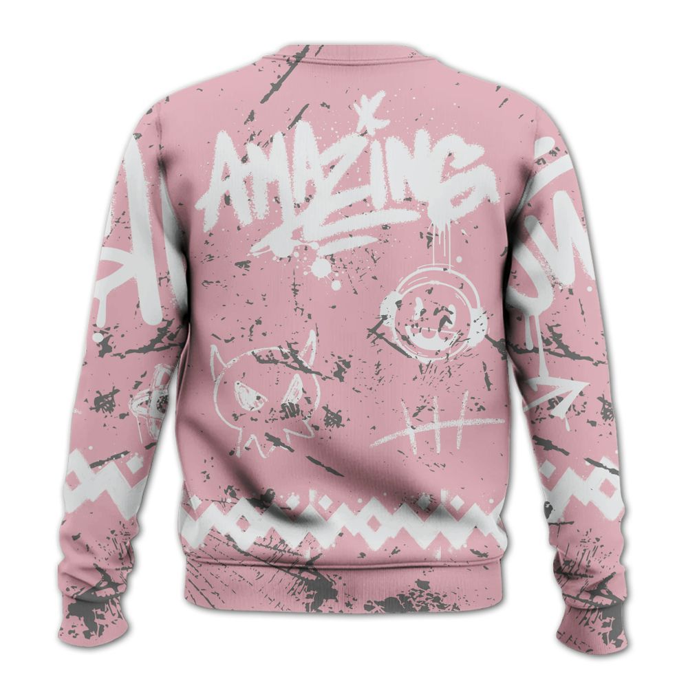 Sweatshirt To Match Air Max DN Pink Foam - Friday Sneaker Crayon All Over Print