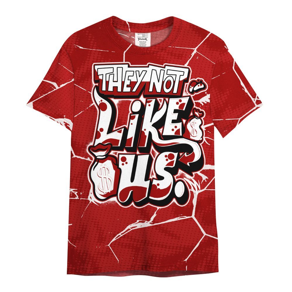 Shirt To Match Low Terror White University Red 1s - Dislike Us Crack All Over Print