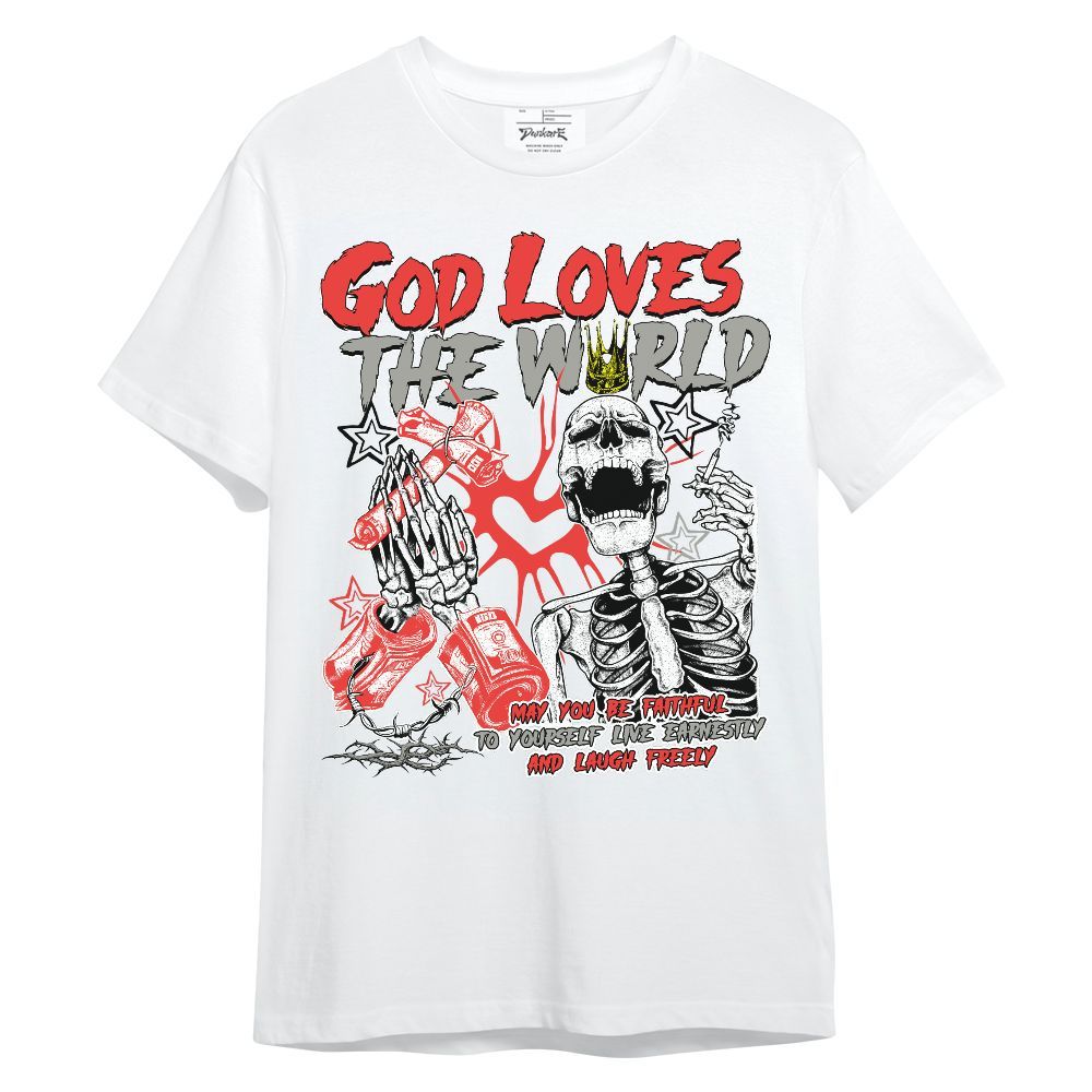 Shirt To Match Vomero 5 Bright Crimson - God Loves The World Unisex Shirt