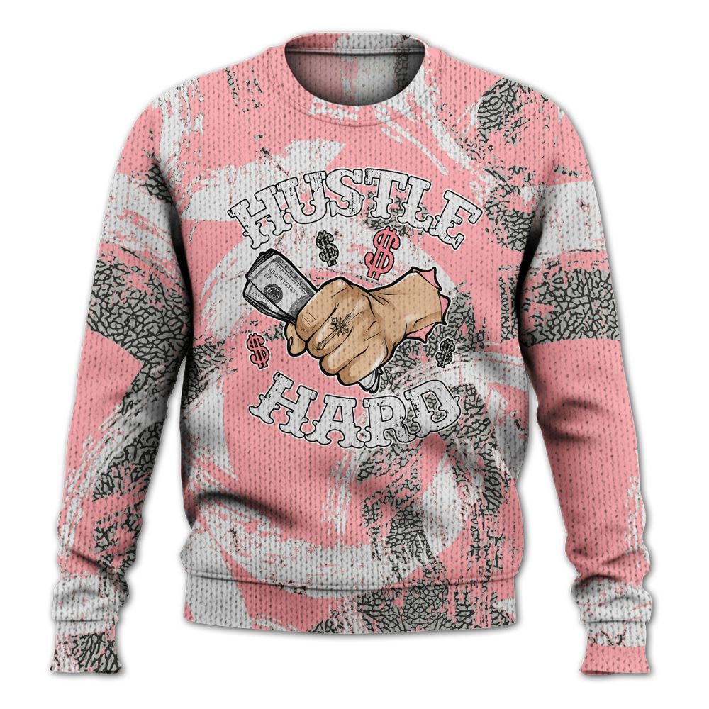 Knitted Sweater To Match Retro Wings 3s - Hustles Hard! Splash