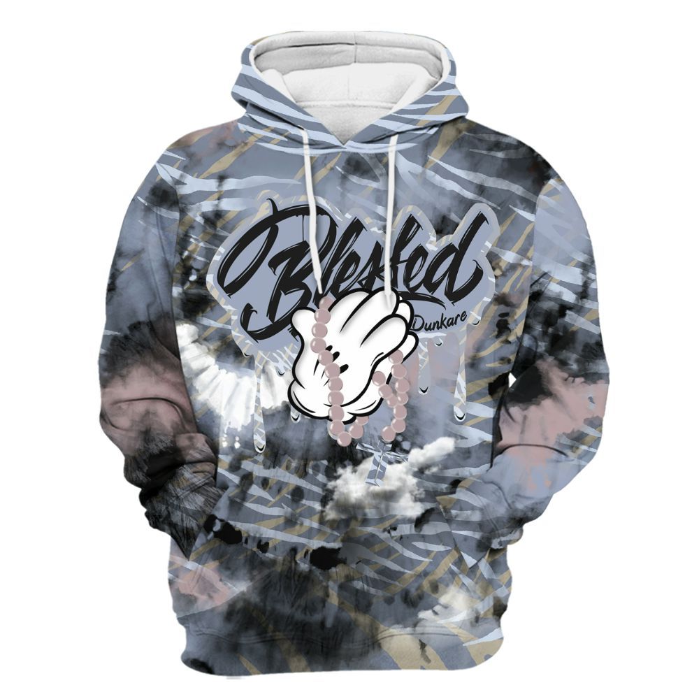 Hoodie To Match Ja 2 Induction - God Blessed Tie Dye All Over Print