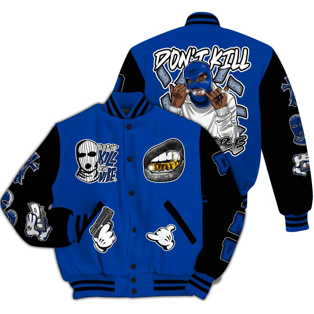 Varsity Jacket To Match Hyper Royal 12s - Vibe.Unique All Over Print