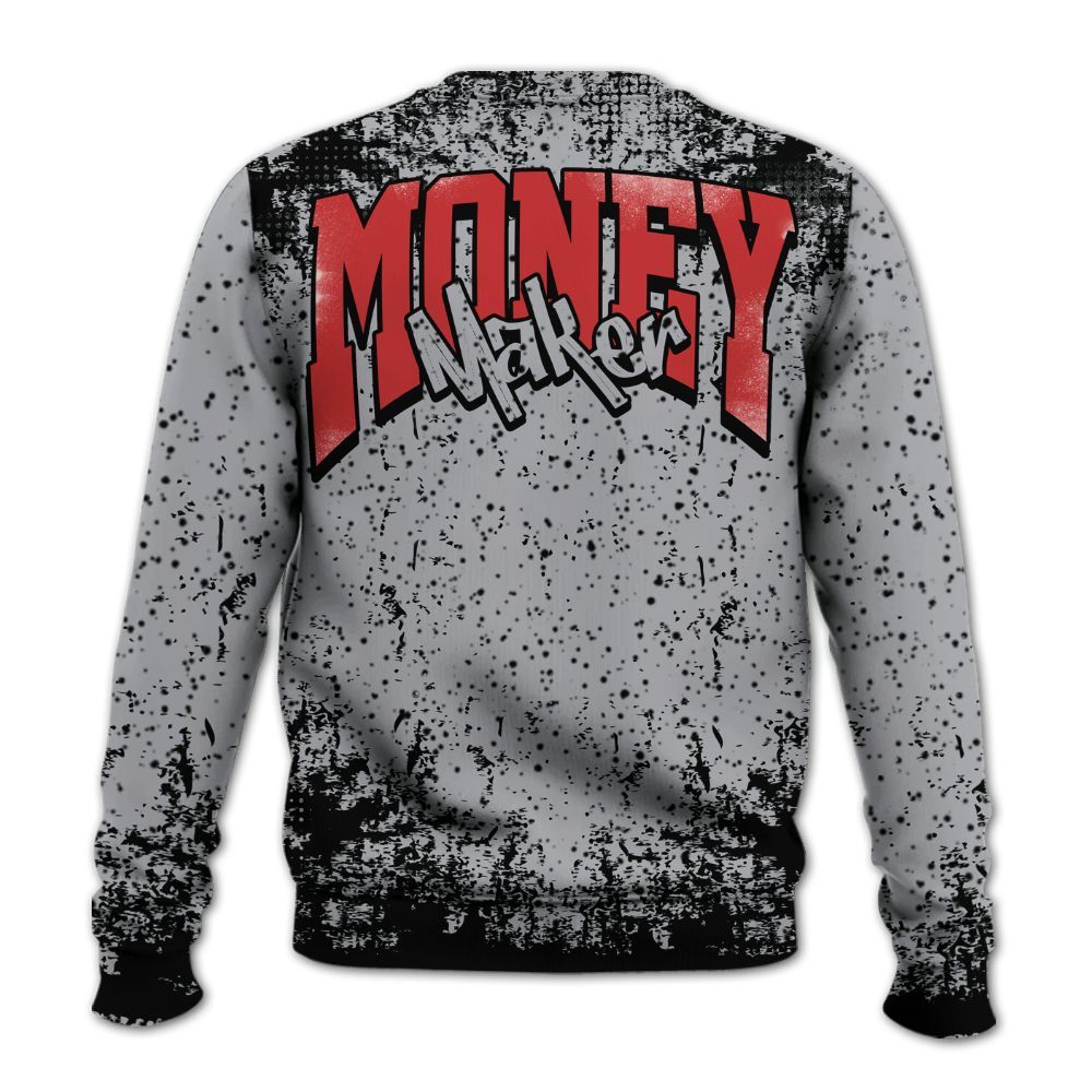 Sweatshirt To Match White Cement 4s - Move In Silence Money Street Retro All Over Print