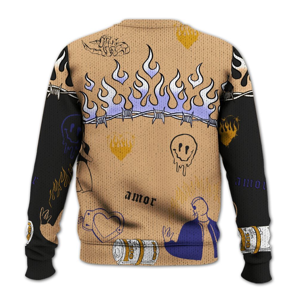 Knitted Sweater To Match SE Afrobeats 7s - Snake Trust No One