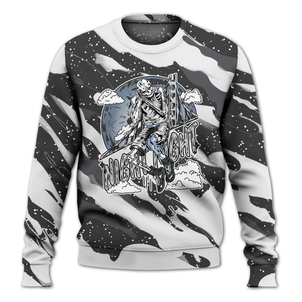 Sweatshirt To Match Reverse Oreo 6s - Seeya Skeleton Colored All Over Print