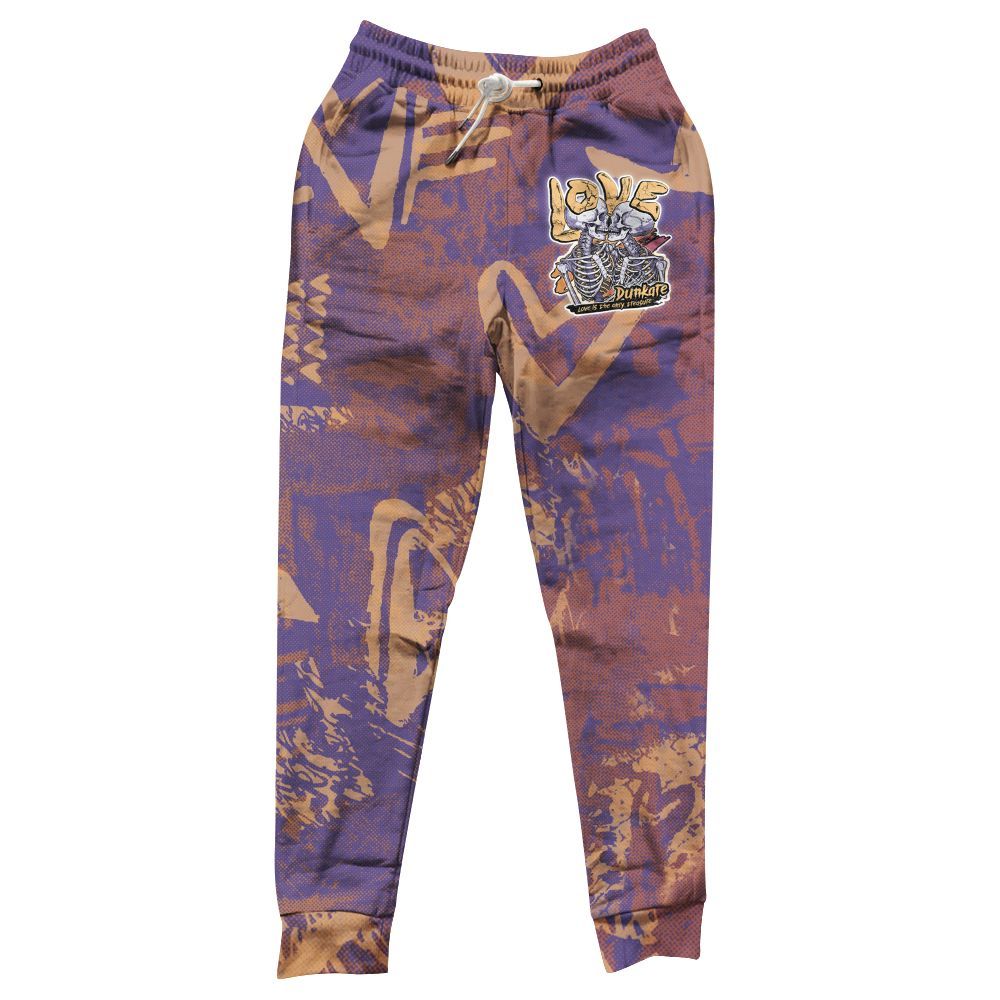 Sweatpant To Match Book Sunset 1s - Skull Love All Over Print