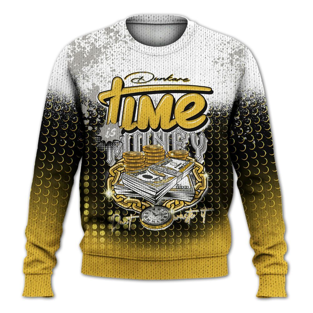 Knitted Sweater To Match Low Yellow Python 11s, Halftone Time Is Money