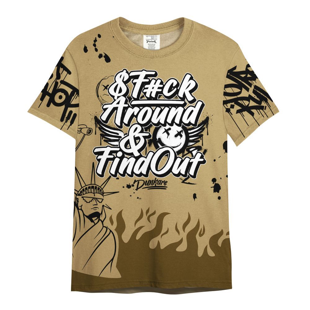 Shirt To Match Black LD 1000 - Graphic Fck Around Find Out All Over Print