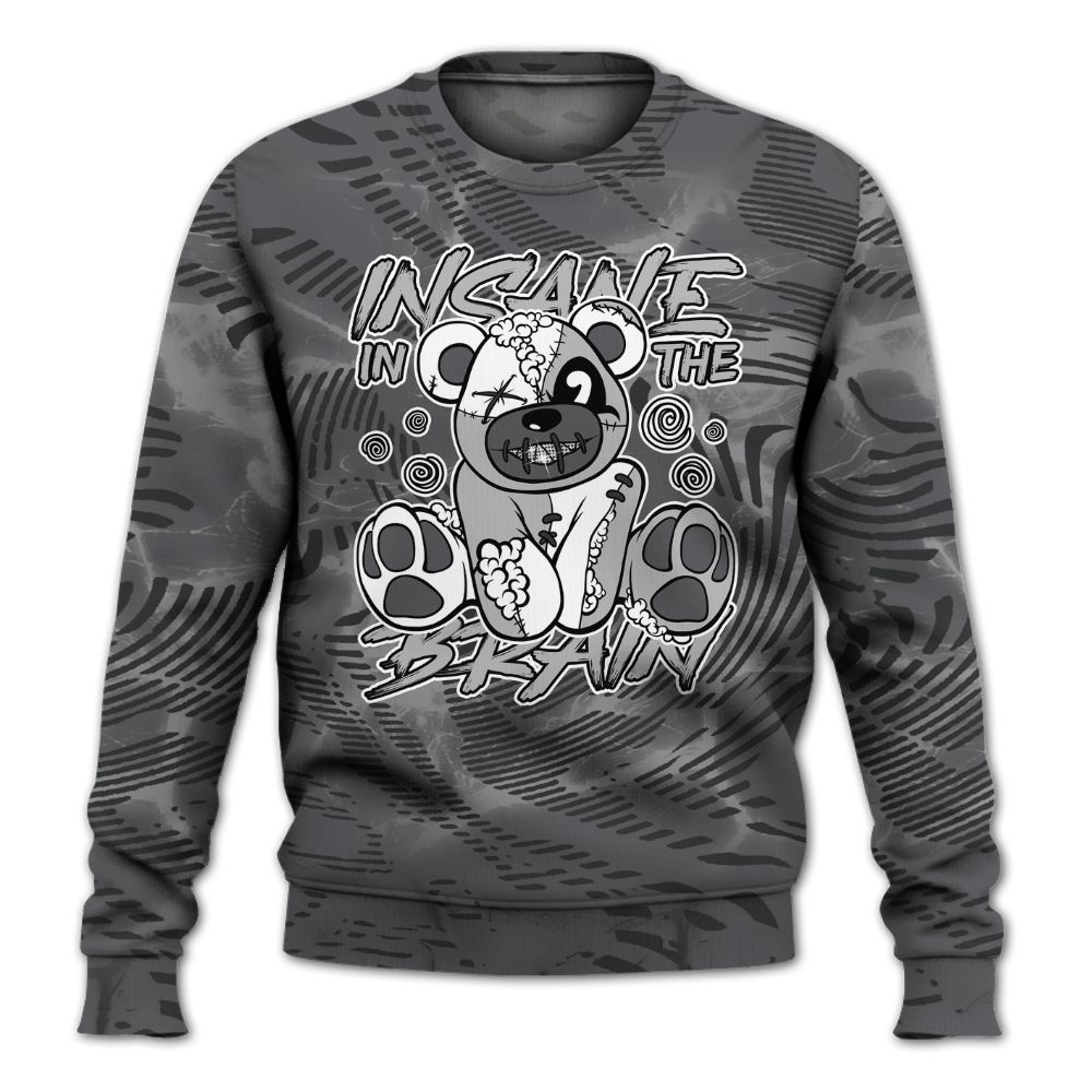 Sweatshirt To Match White Thunder 4s - Insanes Bear Fume All Over Print