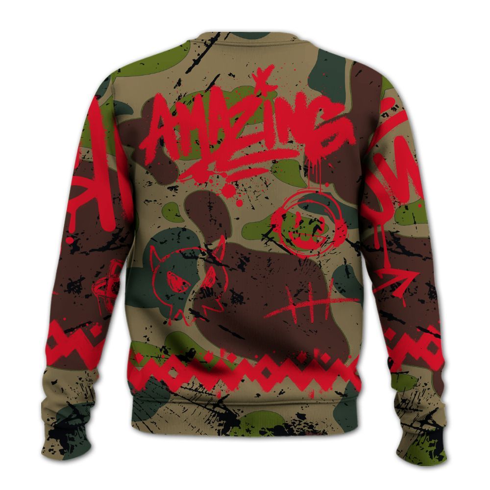 Sweatshirt To Match Air Max 90 Duck Camo Red - Friday Sneaker Crayon All Over Print