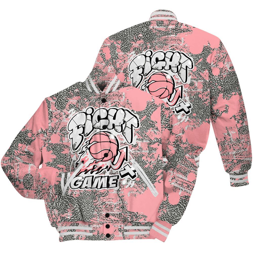 Varsity Jacket To Match Retro Wings 3s Shirt - Fighter Games Graphic Street Art All Over Print