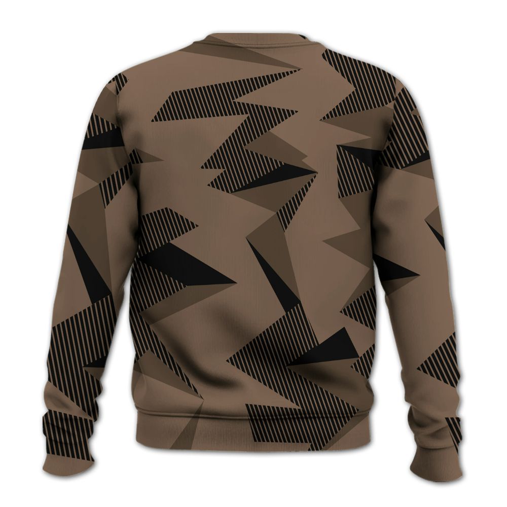 Sweatshirt To Match Dark Mocha Jack - Geometric Camouflage Pattern All Over Print