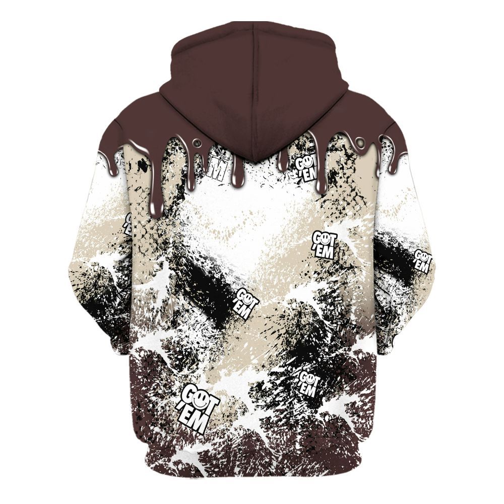 Hoodie To Match Burgundy Crush 3s - Dripping 23 Drip All Over Print