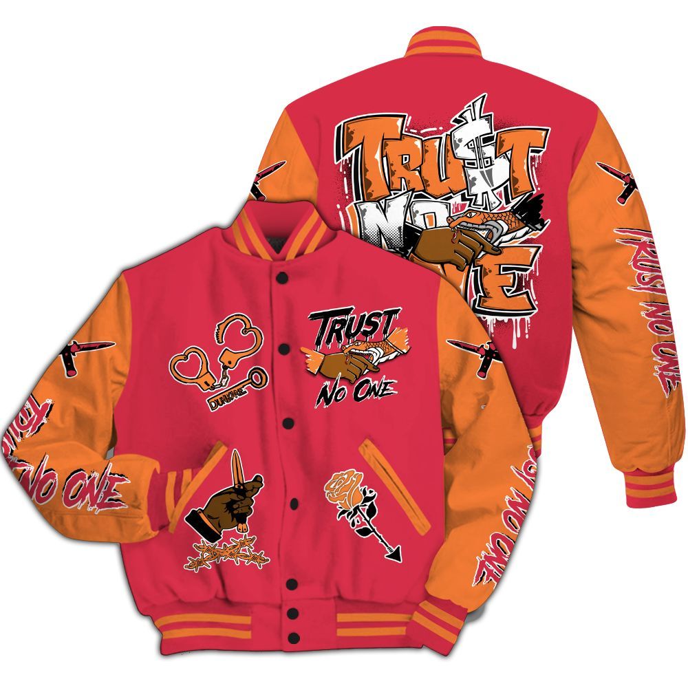 Varsity Jacket To Match Air Max Portal Bright Ceramic - Trust No One Dripping All Over Print