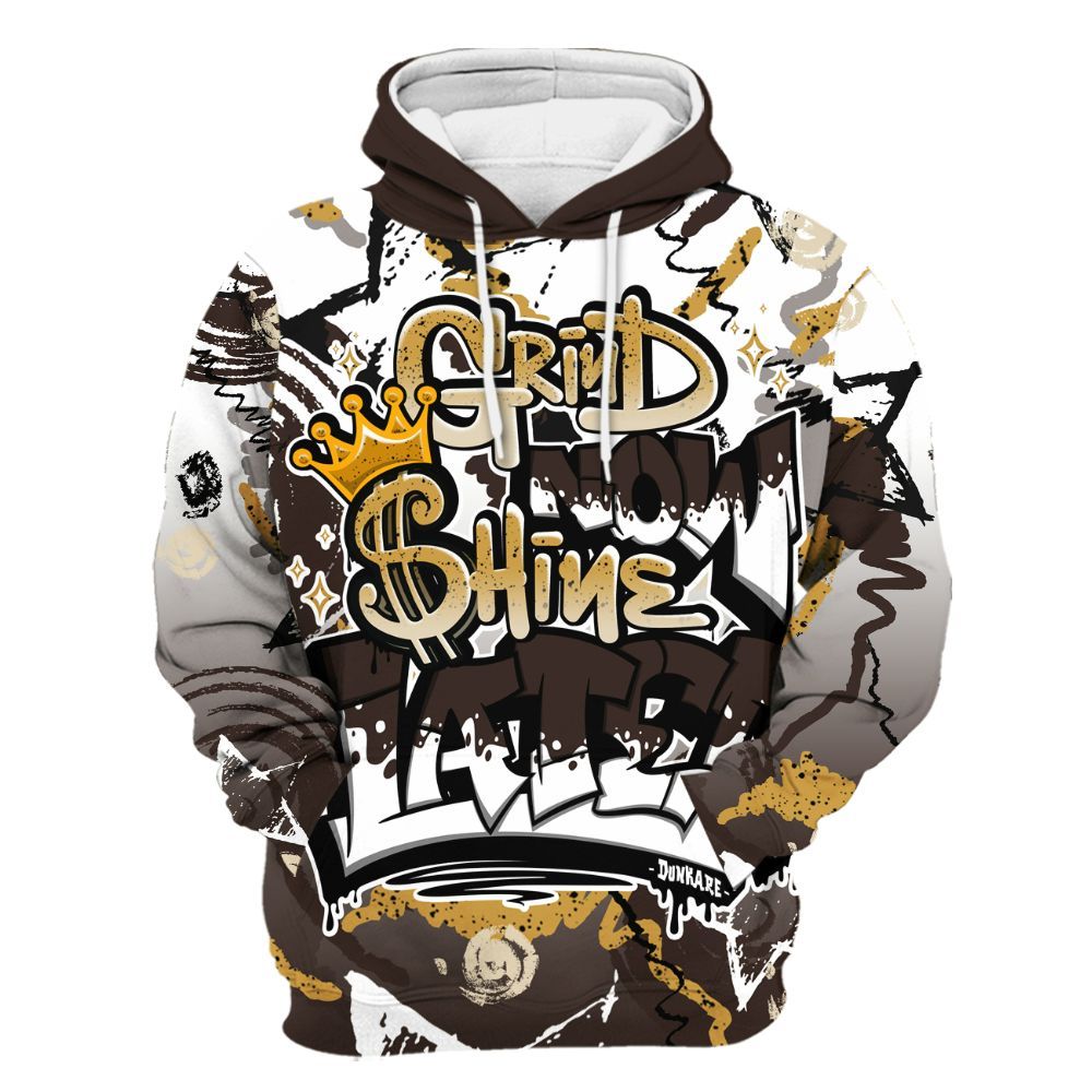 Hoodie To Match 2025 Retro Earth 5s - Grind Shine Later Drip All Over Print