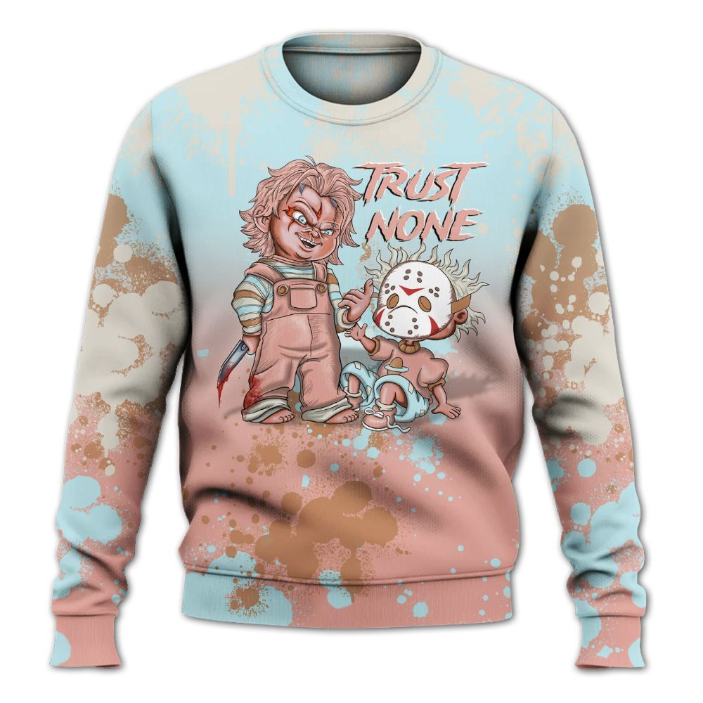 Sweatshirt To Match Dunk Low Glacier Arctic - Trust No One Scary All Over Print
