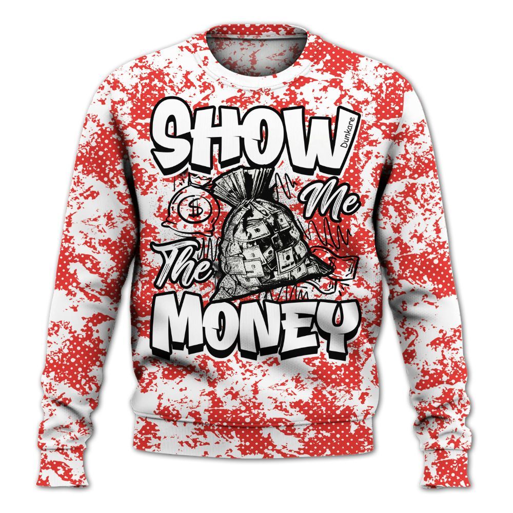 Sweatshirt To Match Vomero 5 Bright Crimson - Show Me The Money Retro All Over Print