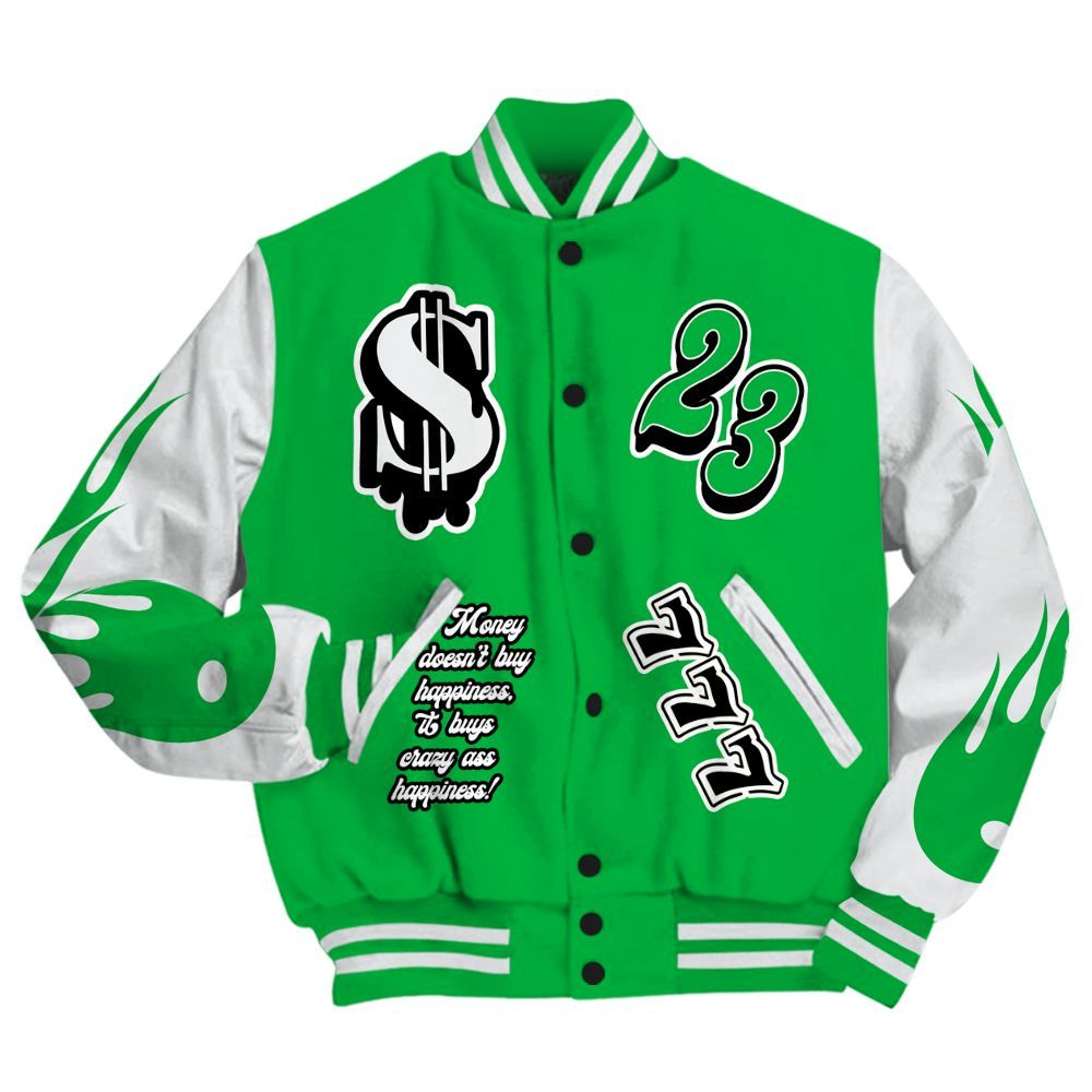 Varsity Jacket To Match Lucky Green 5s - Shoe Game Crazy Graphic All Over Print