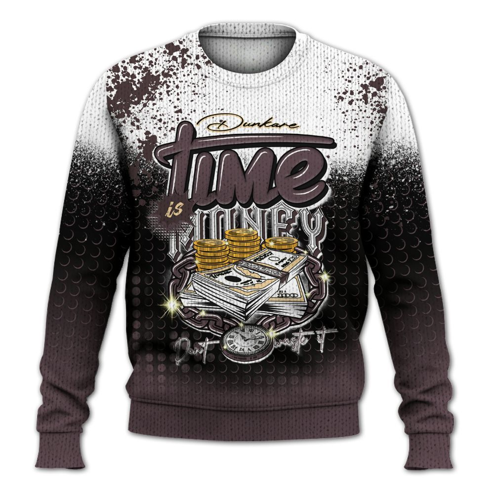 Knitted Sweater To Match AMM Black 3s - Halftone Time Is Money