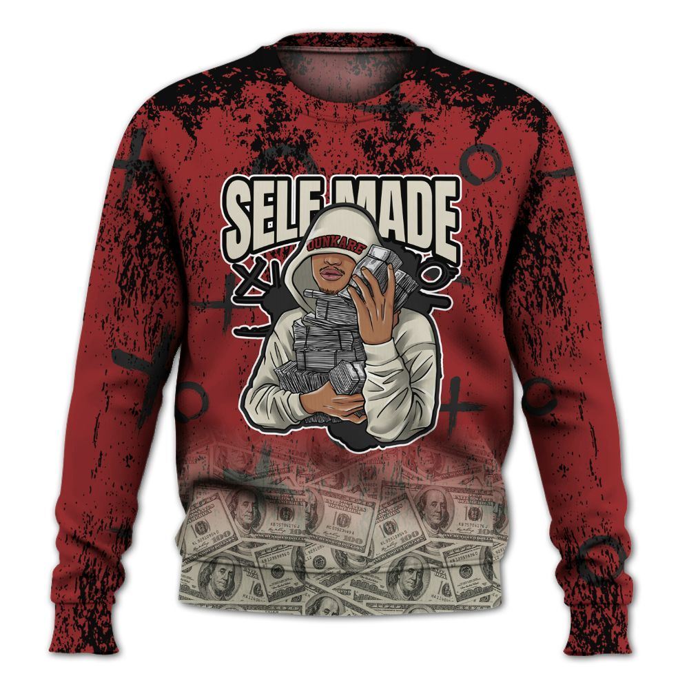 Sweatshirt To Match High 85 Bred 1s - Selfmade Unique Grunge All Over Print
