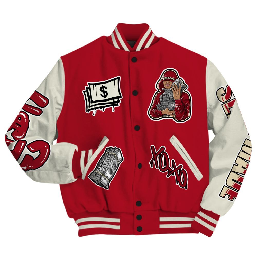 Varsity Jacket To Match 2025 High OG Cinnabar 1s - Selfmade Unique All Over Print