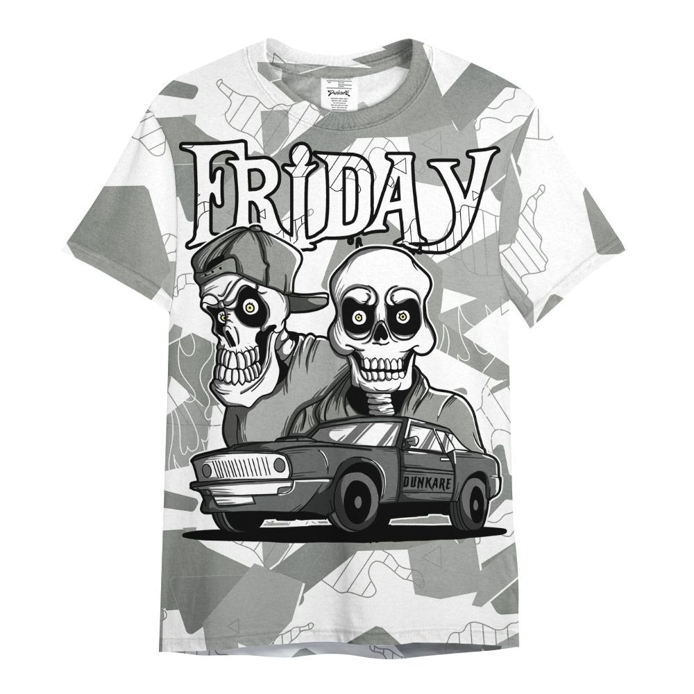 Shirt To Match Paris Cement Grey 4s - Friday Funny Retro All Over Print