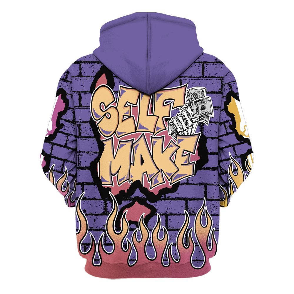 Hoodie To Match Book Sunset 1s - Self Make Skeleton Crashed All Over Print
