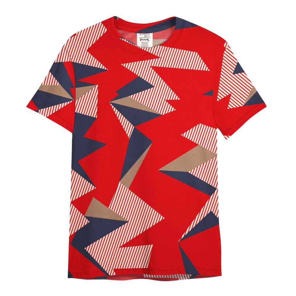 Shirt To Match Low OG Howard University 1s - Geometric Camouflage Pattern All Over Print
