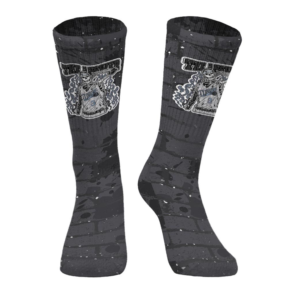 Sock To Match Reverse Oreo 6s - Allen Answer Skeleton Brick