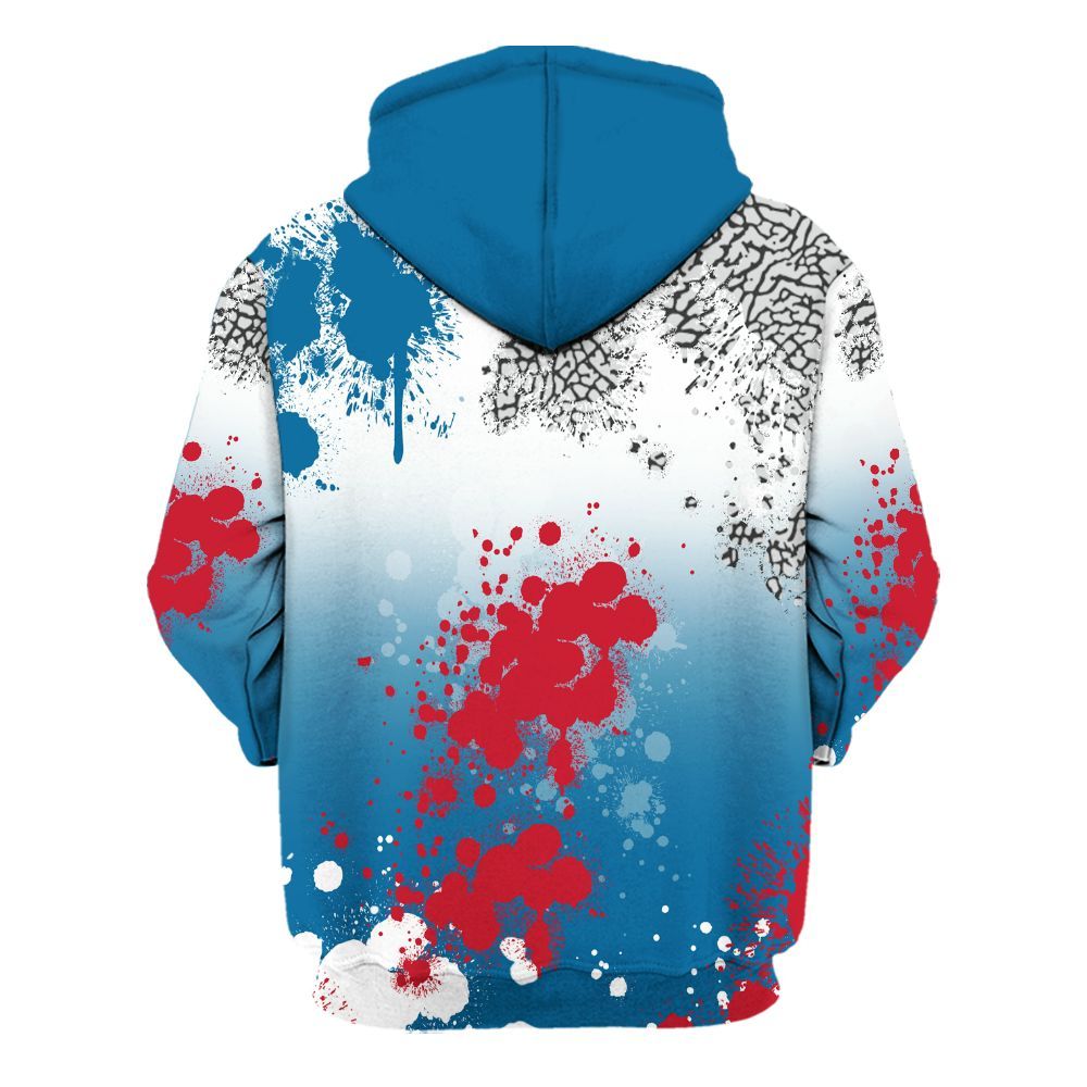Hoodie To Match OG True Blue 3s - Trust No One Scary All Over Print